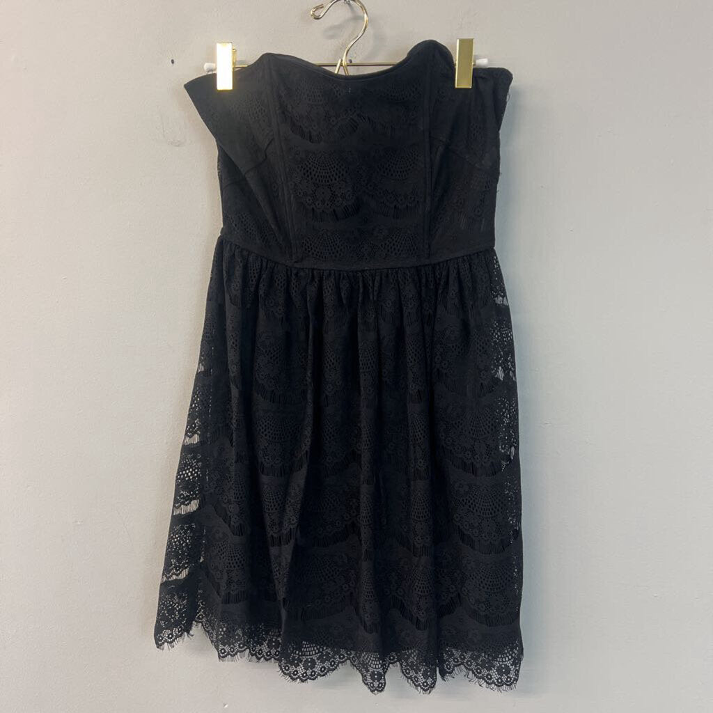 Pimkie Black Lace Strapless Dress Small