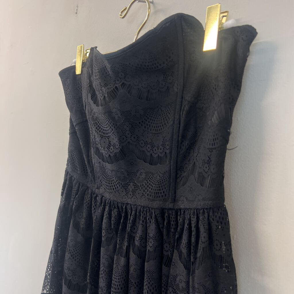 Pimkie Black Lace Strapless Dress Small