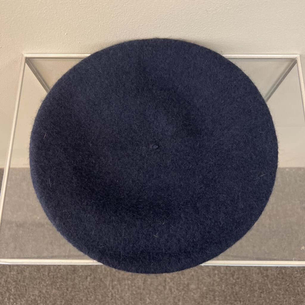 Madewell Navy Wool Blend Beret Hat