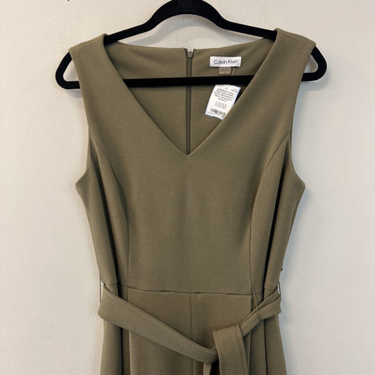 Calvin Klein Green Sleeveless V Neck Jumpsuit 8