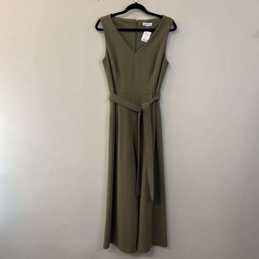 Calvin Klein Green Sleeveless V Neck Jumpsuit 8