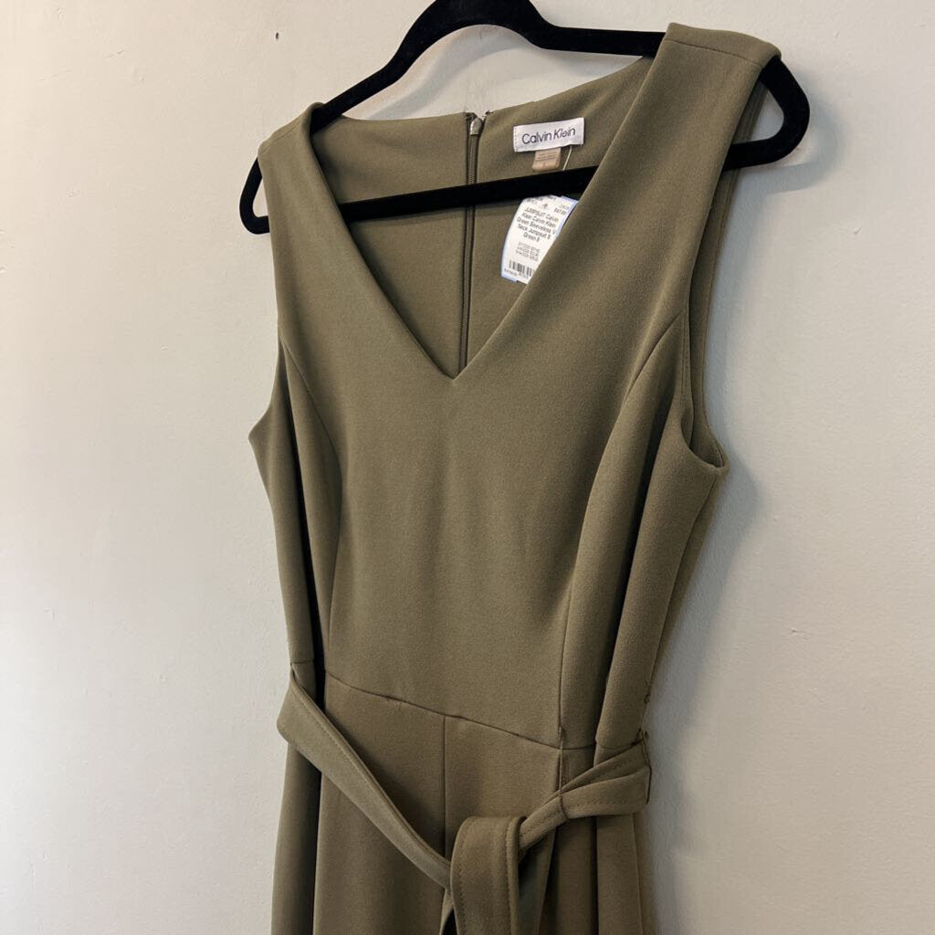 Calvin Klein Green Sleeveless V Neck Jumpsuit 8