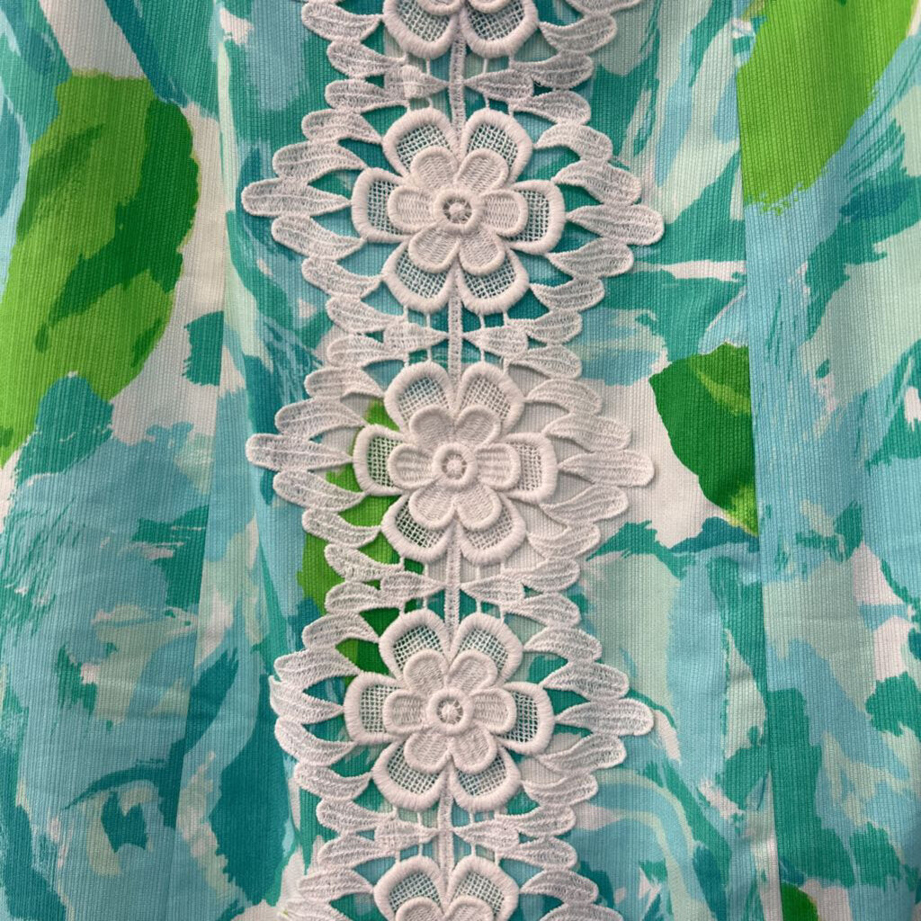 Lilly Pulitzer Blue/ White Print Pearl Shift Dress 0