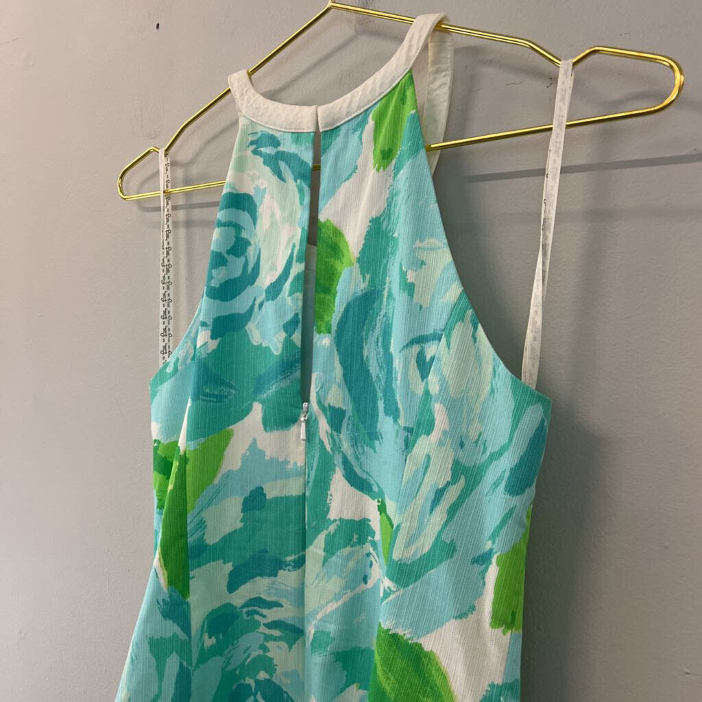 Lilly Pulitzer Blue/ White Print Pearl Shift Dress 0