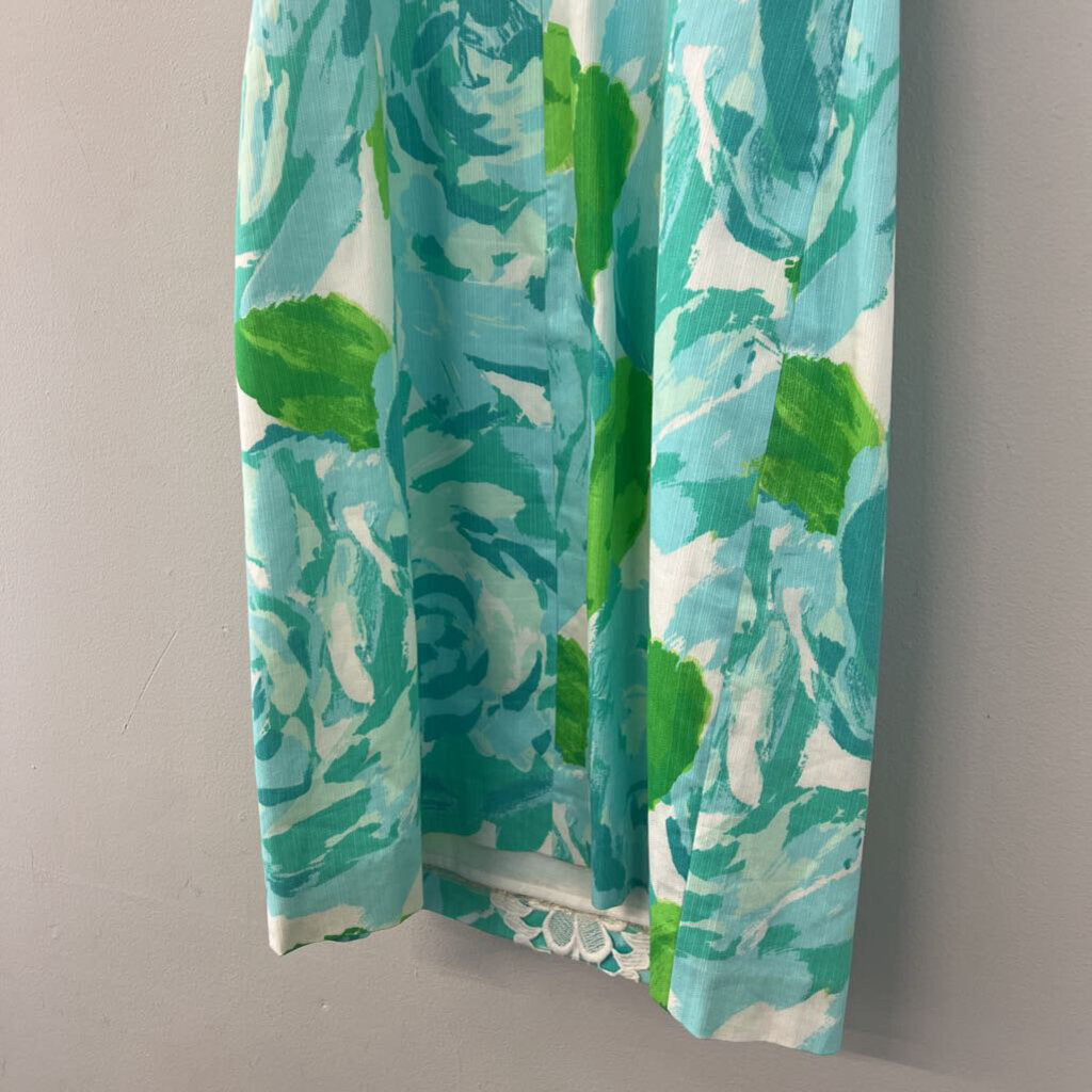 Lilly Pulitzer Blue/ White Print Pearl Shift Dress 0