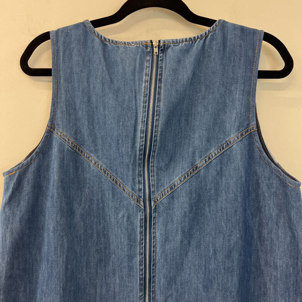 Like Love Blue Medium/ Light Wash Denim Tank Dress Medium