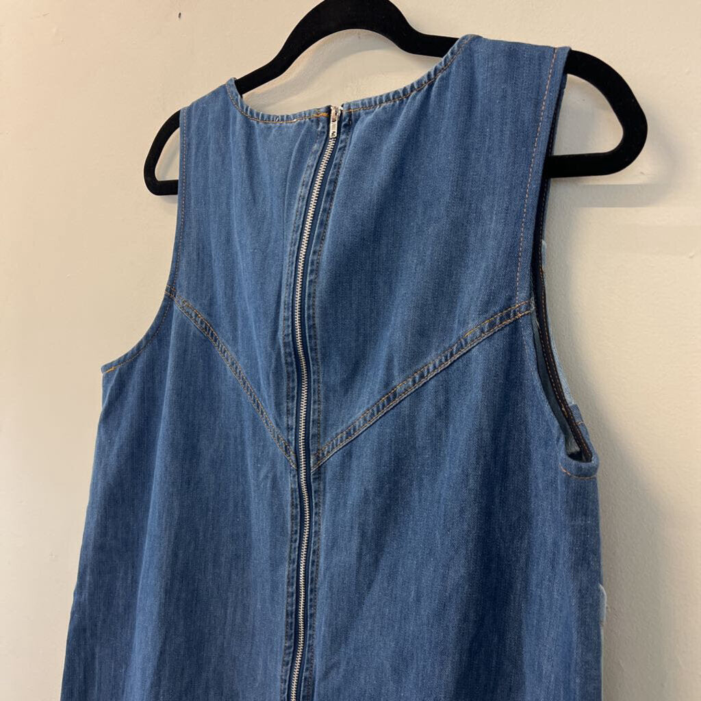 Like Love Blue Medium/ Light Wash Denim Tank Dress Medium