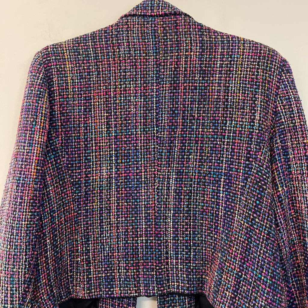 Vintage Soiree Black/ Multi Tweed Blazer Jacket Large