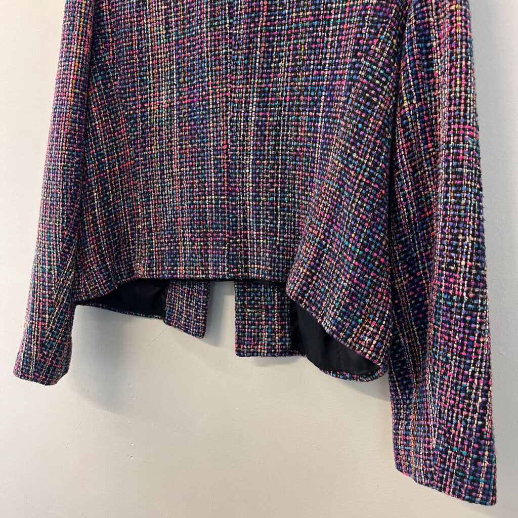 Vintage Soiree Black/ Multi Tweed Blazer Jacket Large