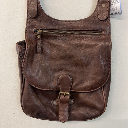 Fat Face Brown Leather Satchel Purse