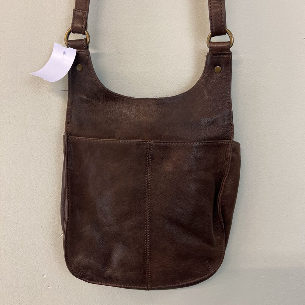 Fat Face Brown Leather Satchel Purse