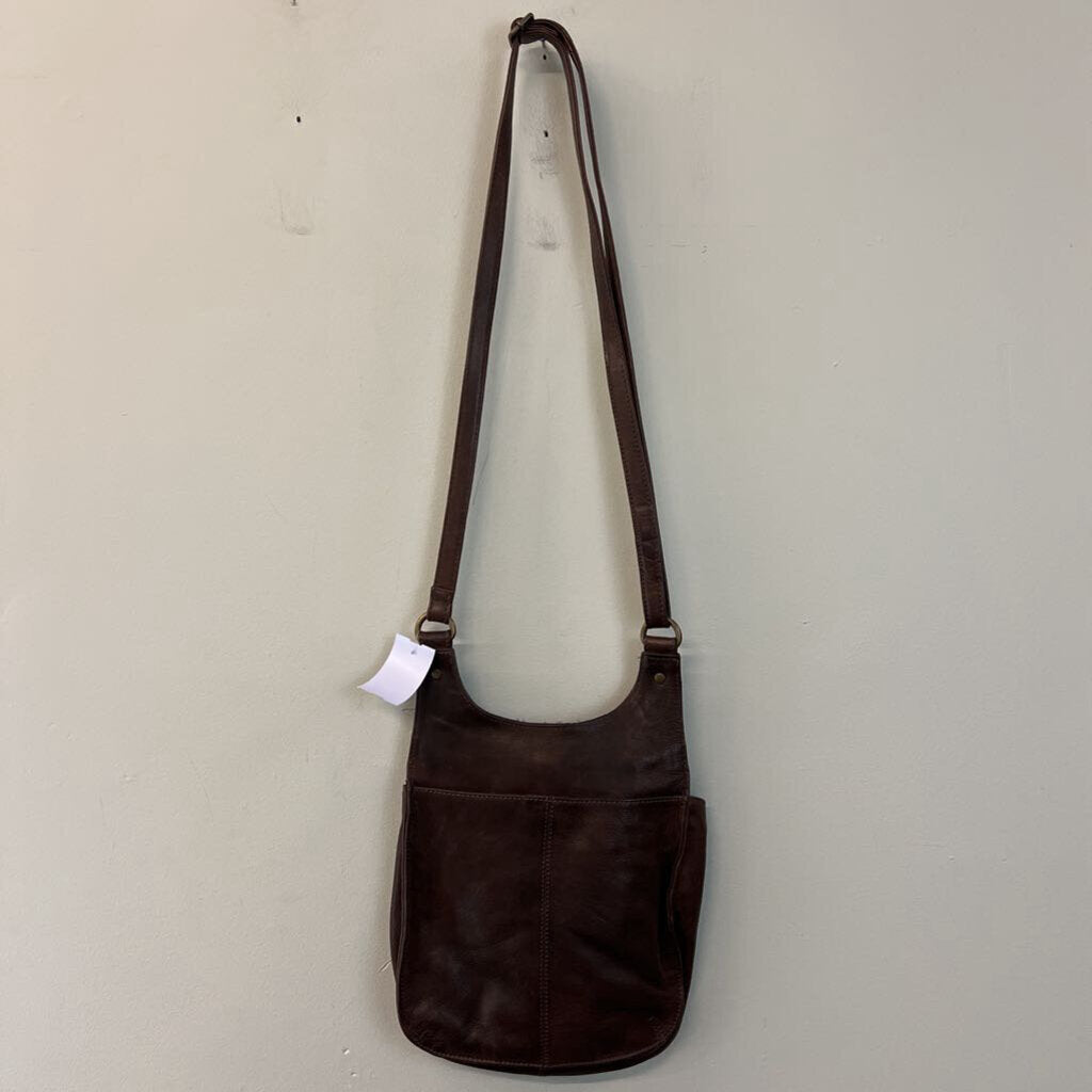 Fat Face Brown Leather Satchel Purse