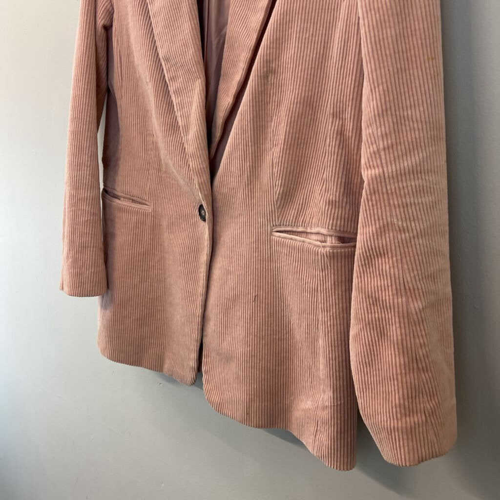 H&M Pink Corduroy Blazer Jacket 12