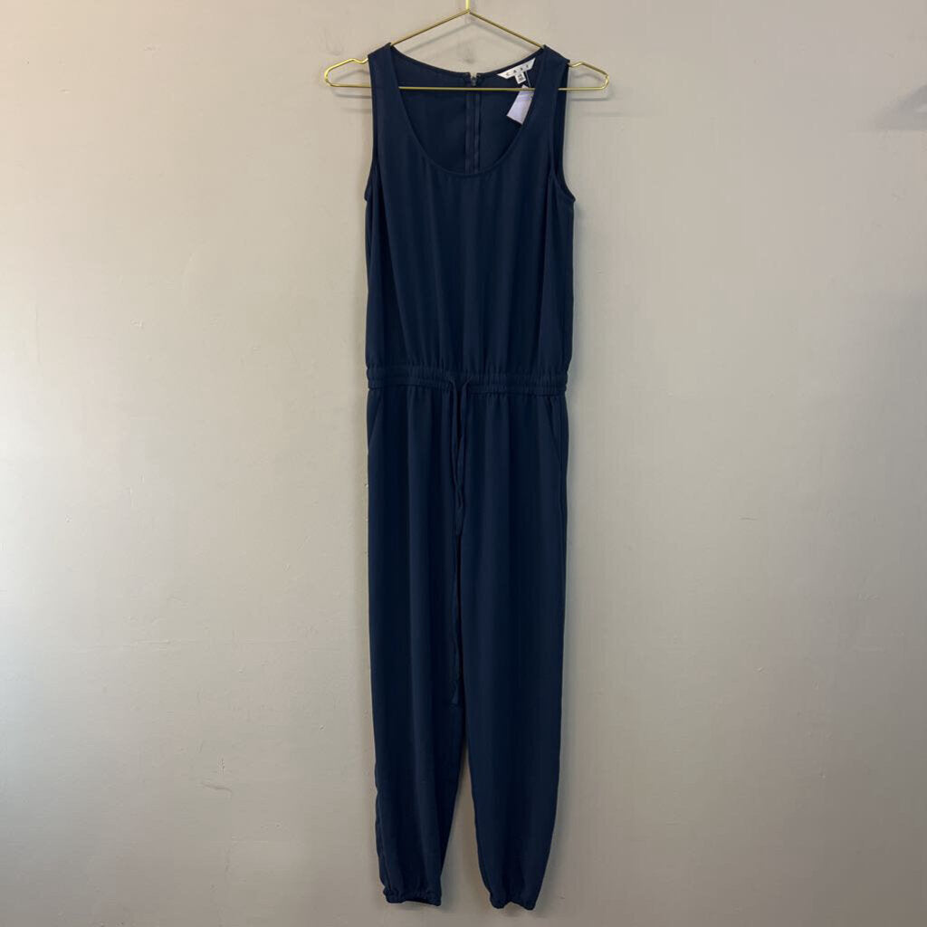 Cabi Navy Sleeveless Tie Waist Jumpsuit Extra Small