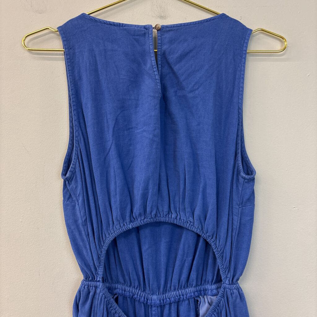 Universal Thread Blue Sleeveless Jumpsuit Small