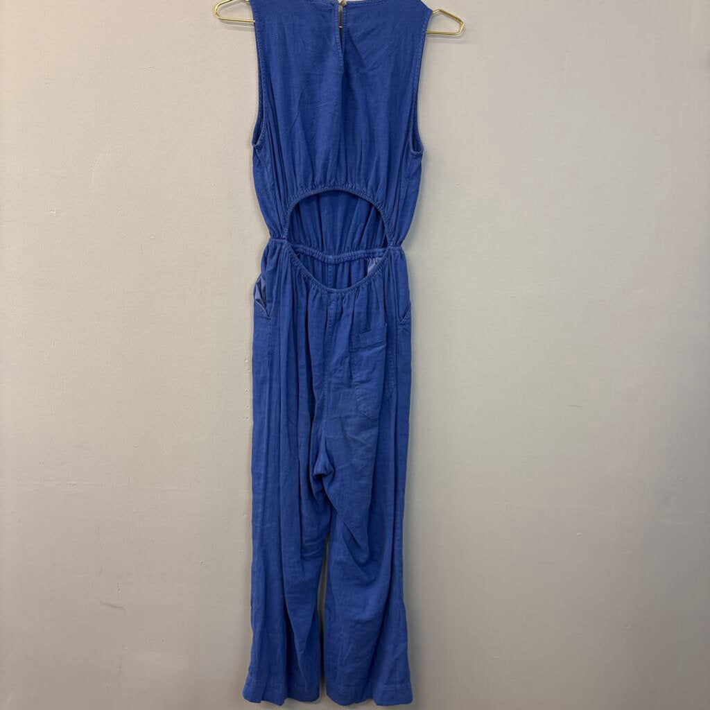 Universal Thread Blue Sleeveless Jumpsuit Small