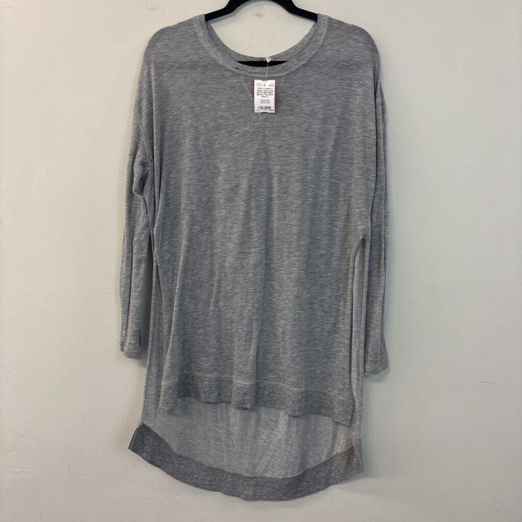 Z Supply Grey Long Sleeve Split Sides Slouchy Top Small