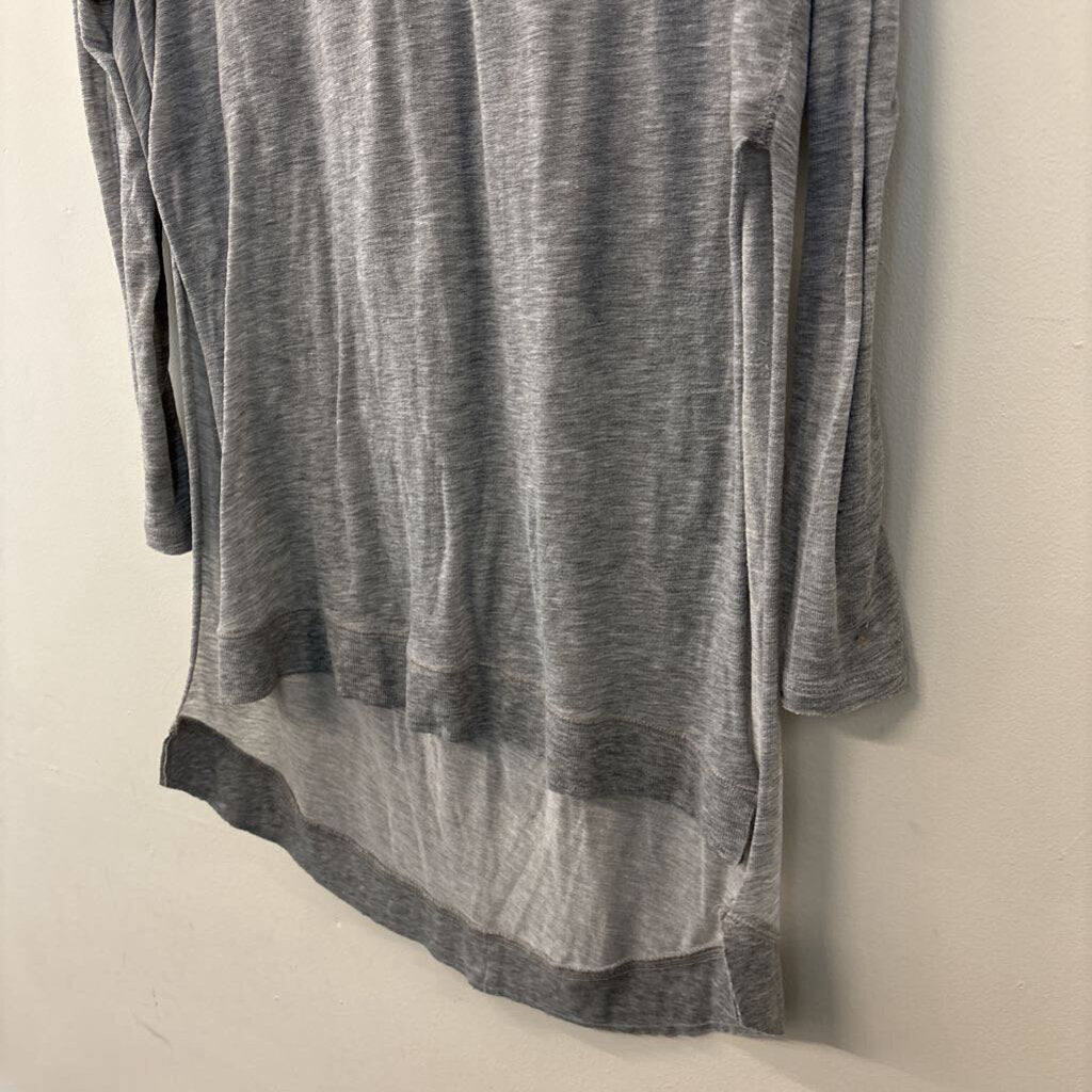 Z Supply Grey Long Sleeve Split Sides Slouchy Top Small