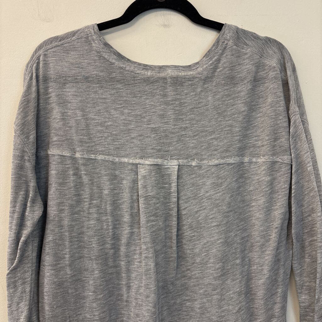 Z Supply Grey Long Sleeve Split Sides Slouchy Top Small