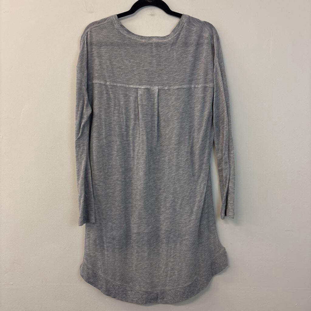 Z Supply Grey Long Sleeve Split Sides Slouchy Top Small