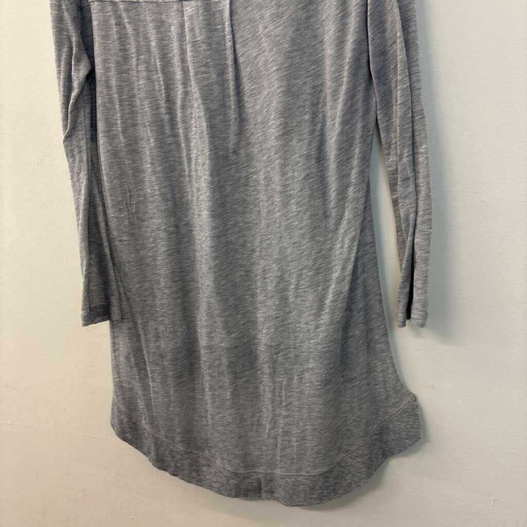 Z Supply Grey Long Sleeve Split Sides Slouchy Top Small