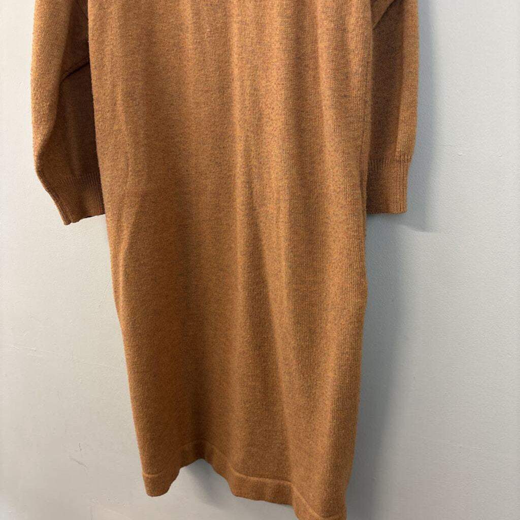 Bittersweet Brown Knit Long Sleeve Open Front Duster Sweater Small