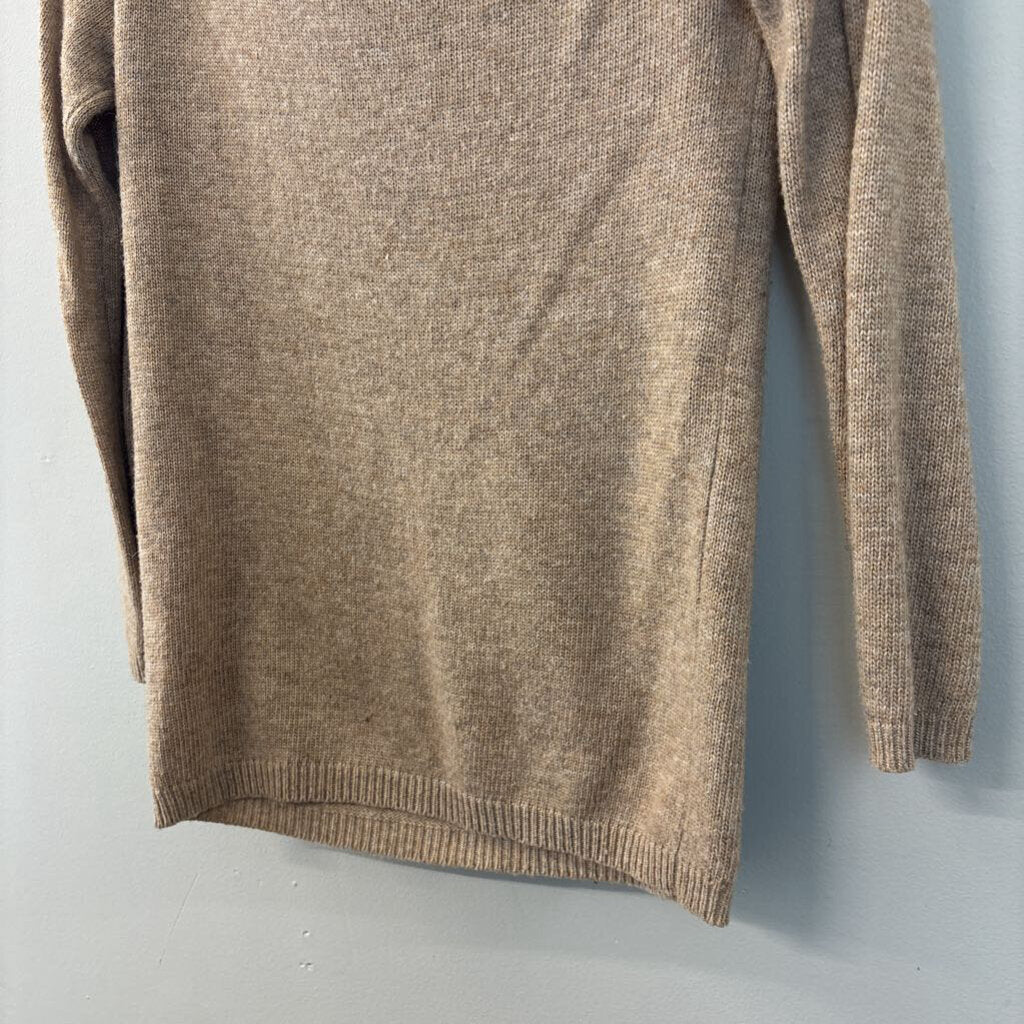 Theme Brown Knit Off Shoulder Long Sleeve Sweater Top Small