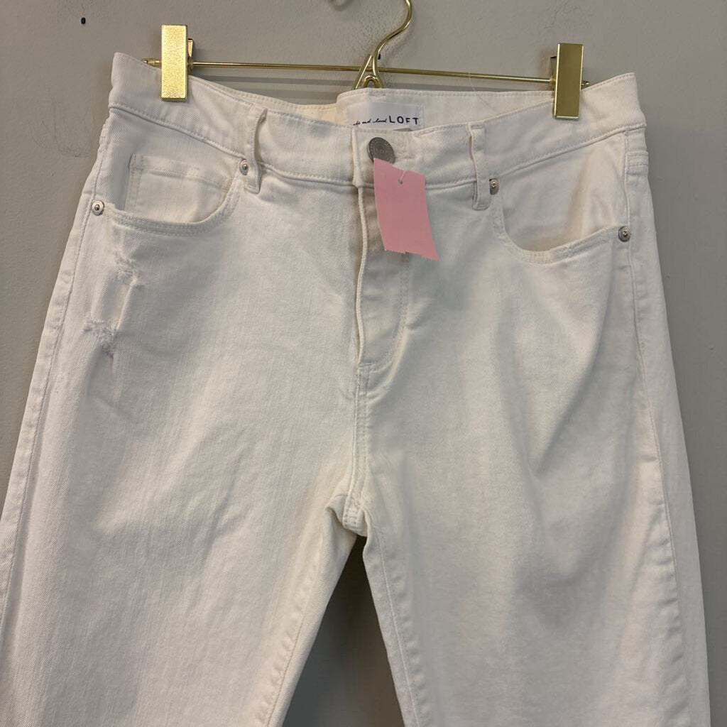 Loft White Modern Skinny Crop Jeans 28