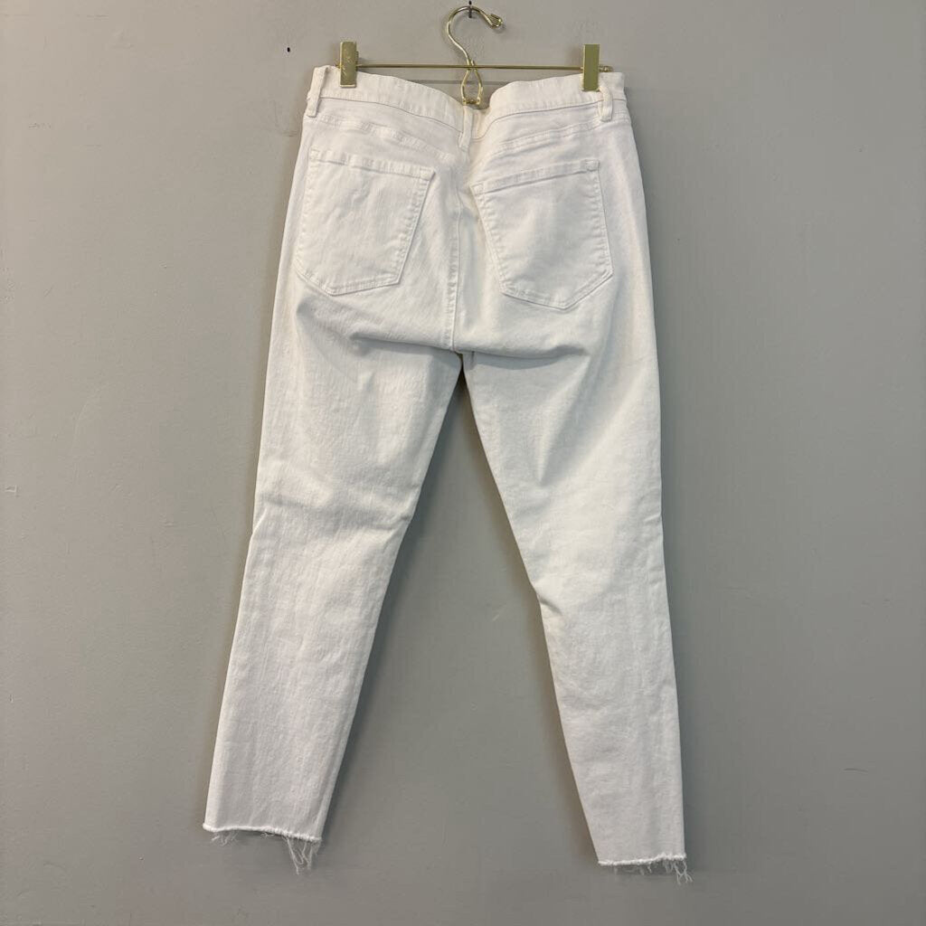 Loft White Modern Skinny Crop Jeans 28