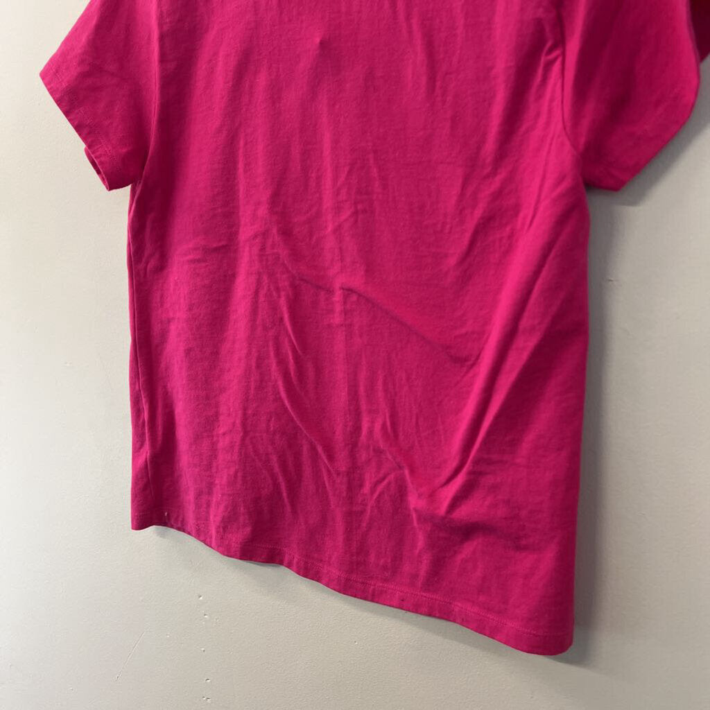 Champion Pink/ Multi Logo Short Sleeve Top Medium