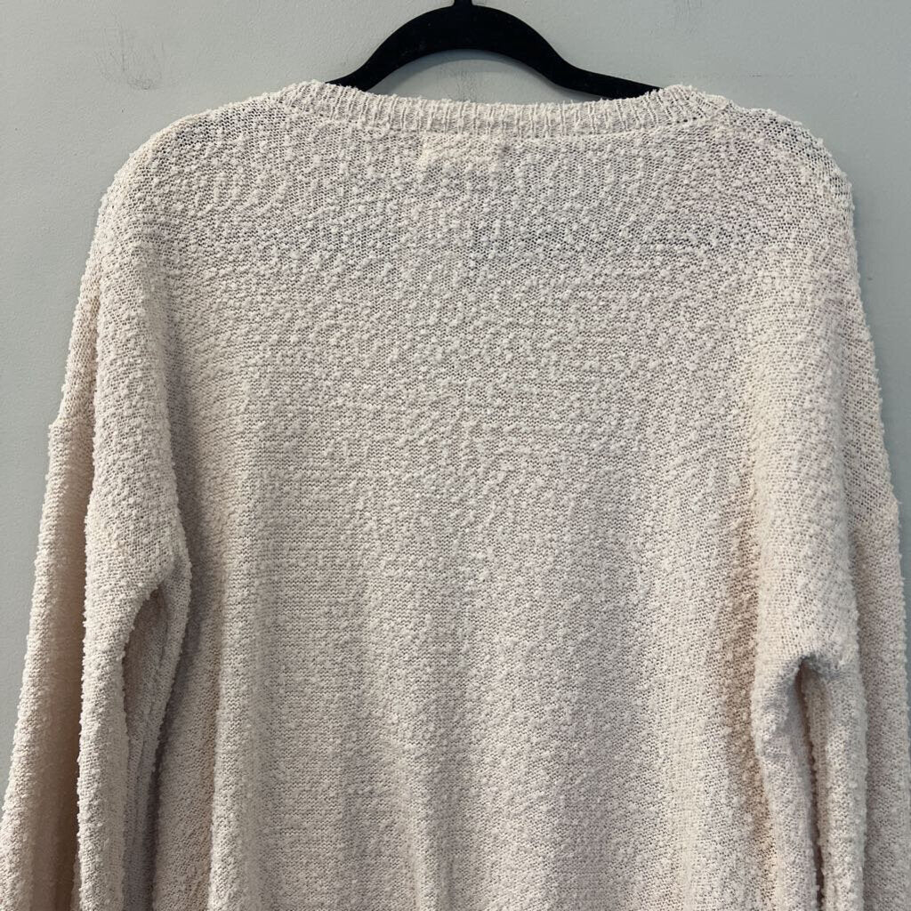 Altar'd State Cream Textured Long Sleeve Sweater Top Small/ Medium