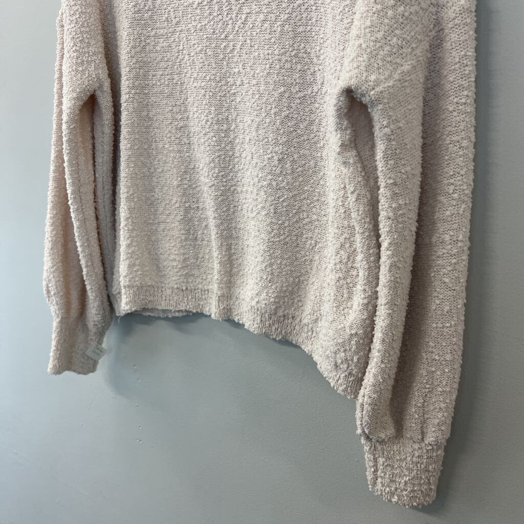 Altar'd State Cream Textured Long Sleeve Sweater Top Small/ Medium