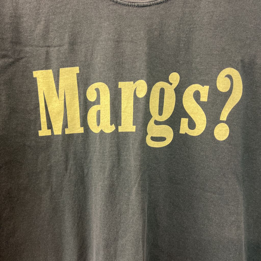 Comfort Colors Green Short Sleeve 'Margs?' Graphic Tee Large