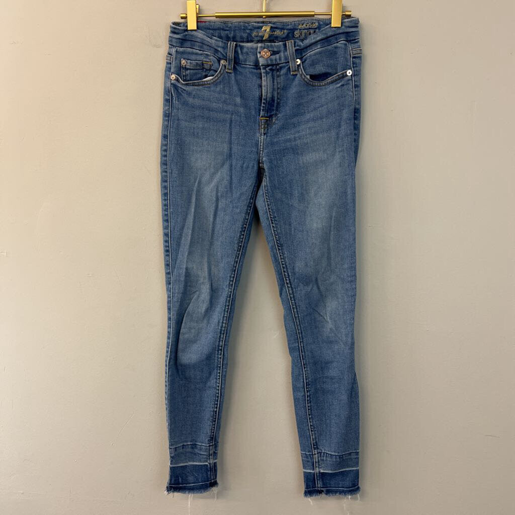 7 For All Mankind Light Wash The Ankle Skinny Jeans 26