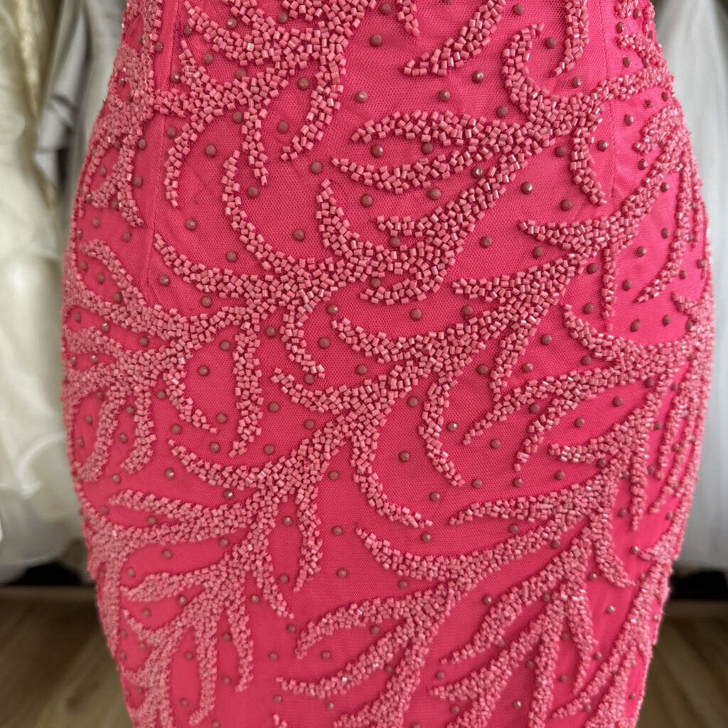 Primavera Fully Beaded Lace Up Back Formal Dress 0