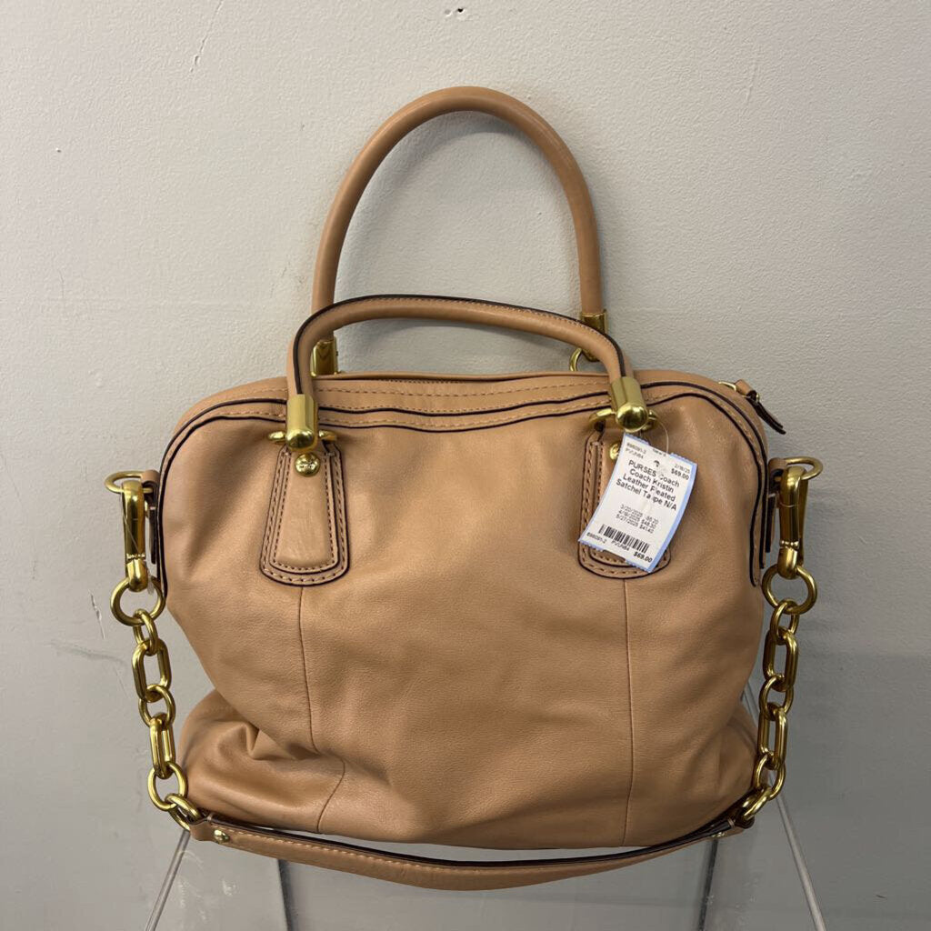 Coach Kristin Leather Pleated Satchel