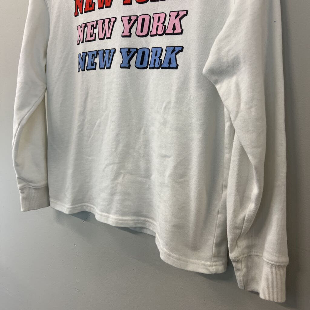 Mulberry and Grand White/ Multi New York Long Sleeve Graphic Pullover Medium