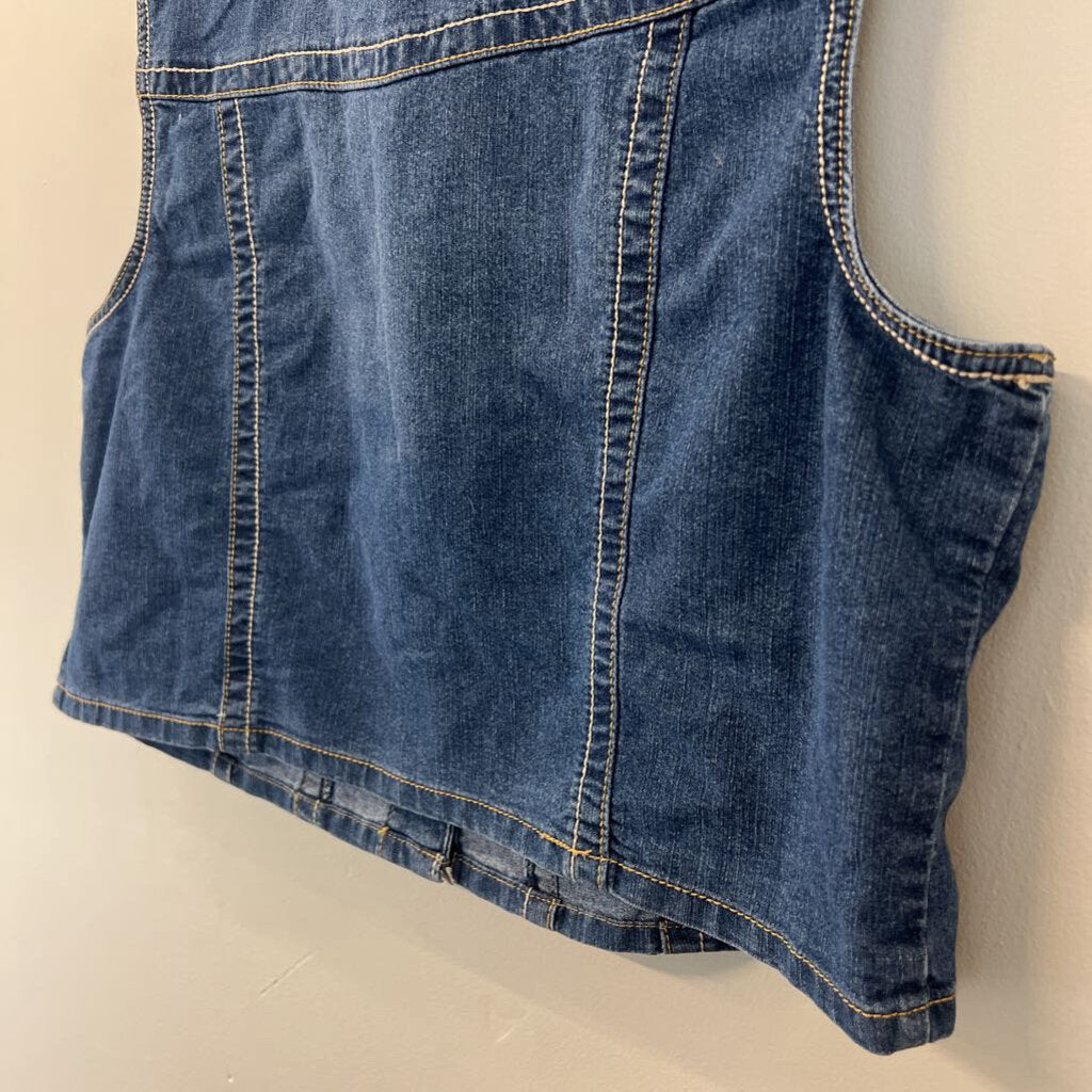 OSO Casual Dark Wash Denim Vest Top Extra Large