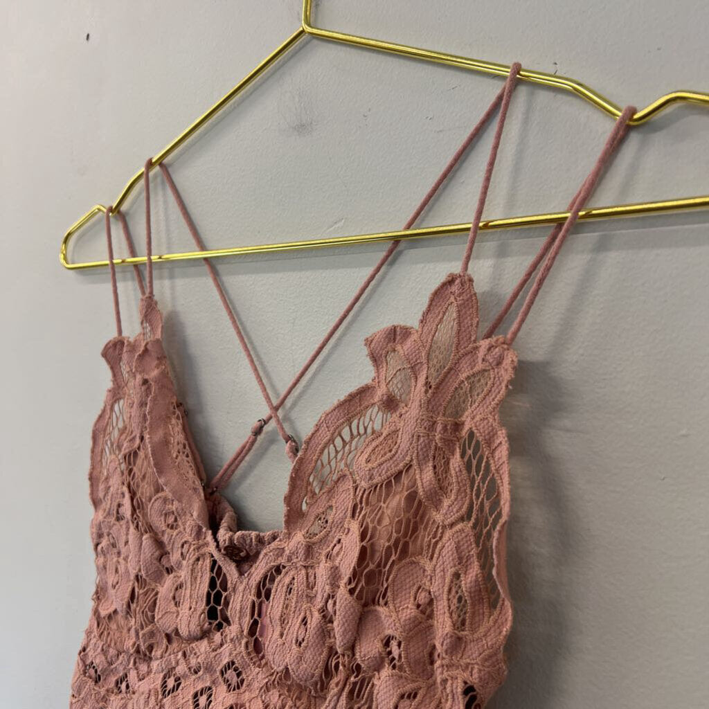 FP One Mauve Pink Lace Bralette Extra Small