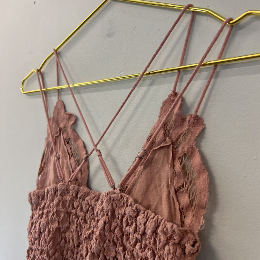 FP One Mauve Pink Lace Bralette Extra Small