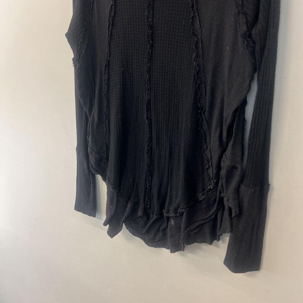 We The Free Black Slouchy Long Sleeve Top Small
