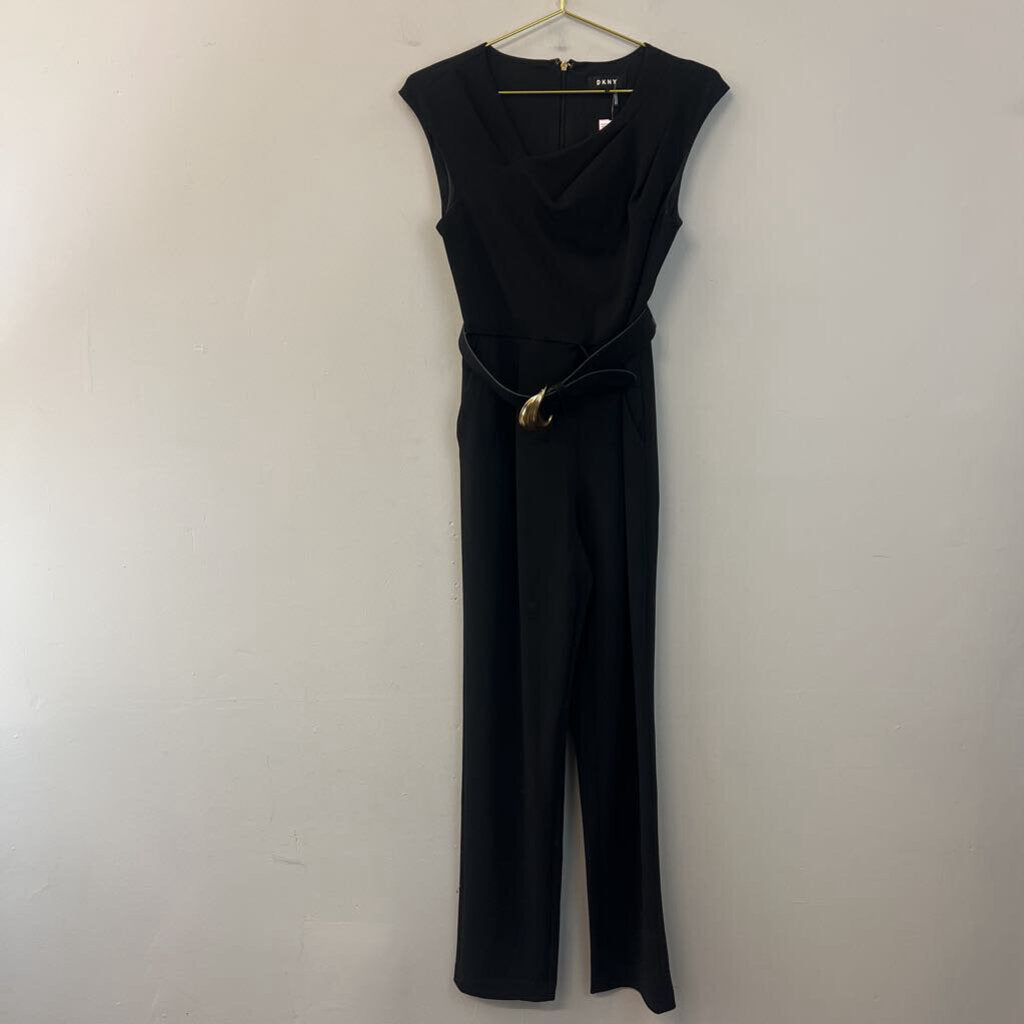 DKNY Black Jumpsuit With Belt 2