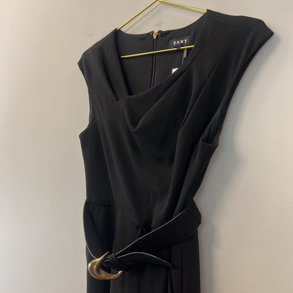 DKNY Black Jumpsuit With Belt 2