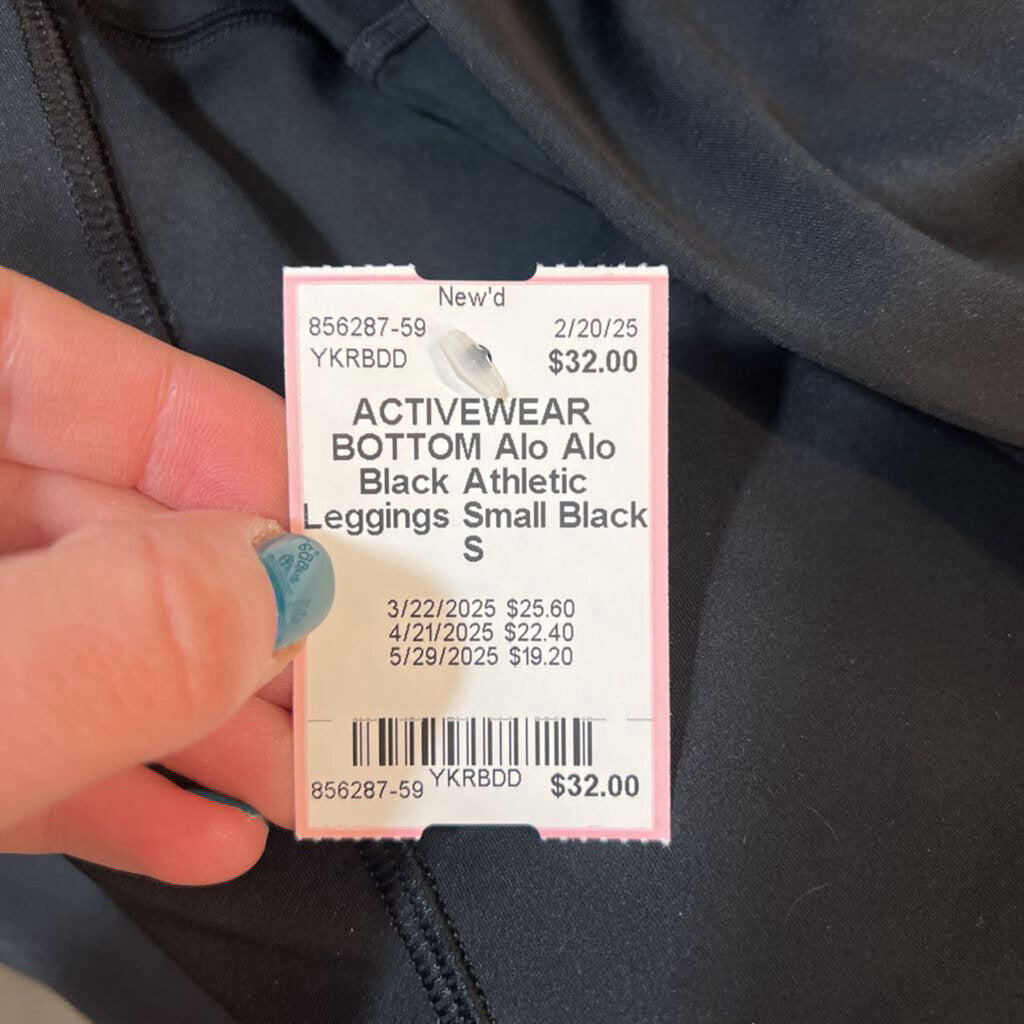 Alo Black Athletic Leggings Small