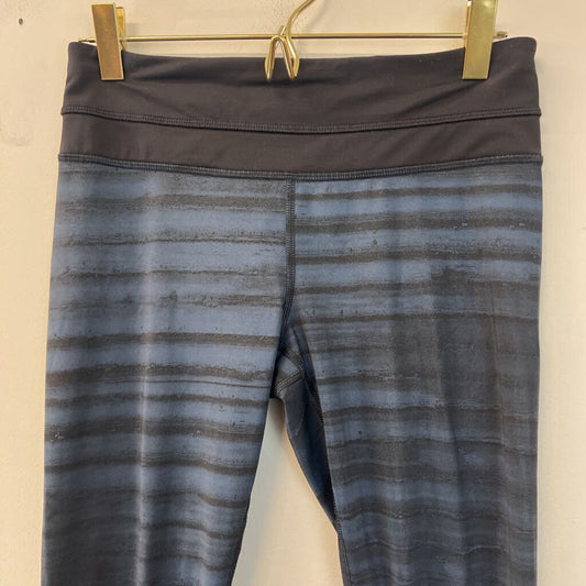 Lululemon Blue/ Black Striped Cropped Leggings 4