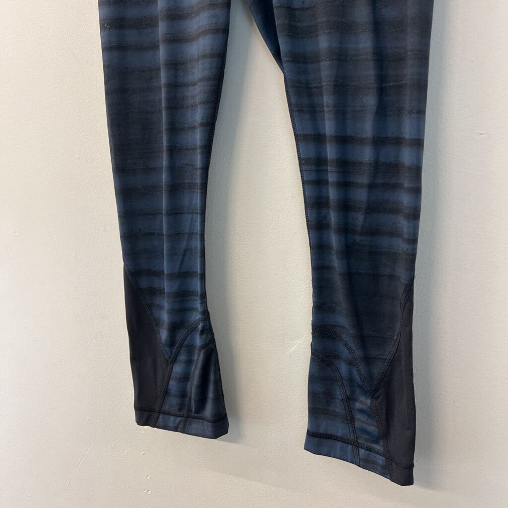 Lululemon Blue/ Black Striped Cropped Leggings 4