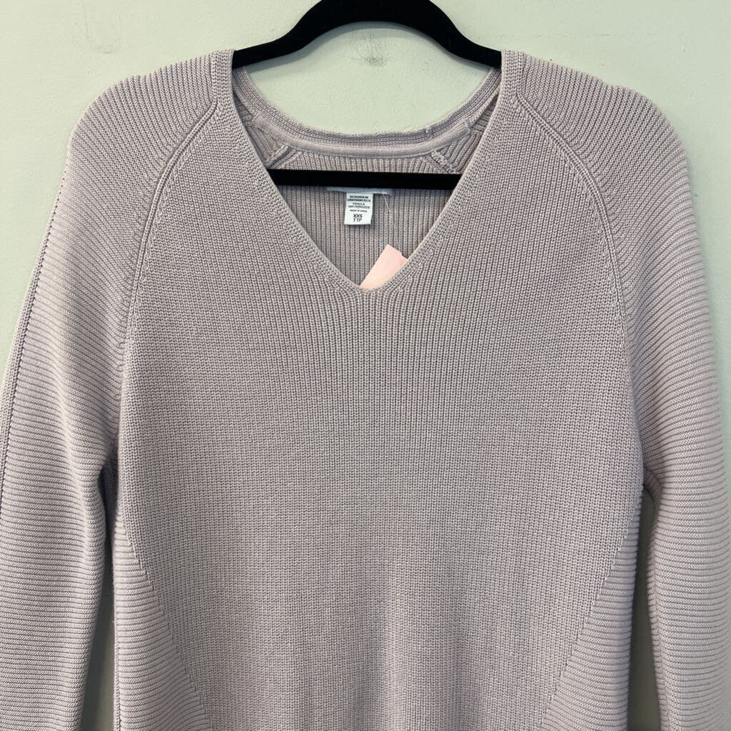 Athleta Purple Knit Long Sleeve V Neck Sweater XXS