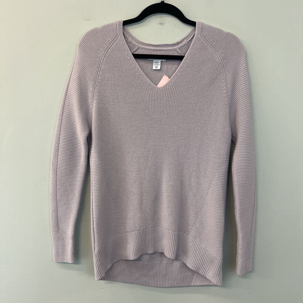 Athleta Purple Knit Long Sleeve V Neck Sweater XXS