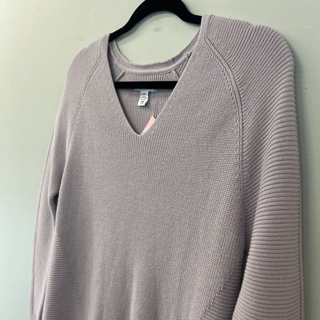 Athleta Purple Knit Long Sleeve V Neck Sweater XXS