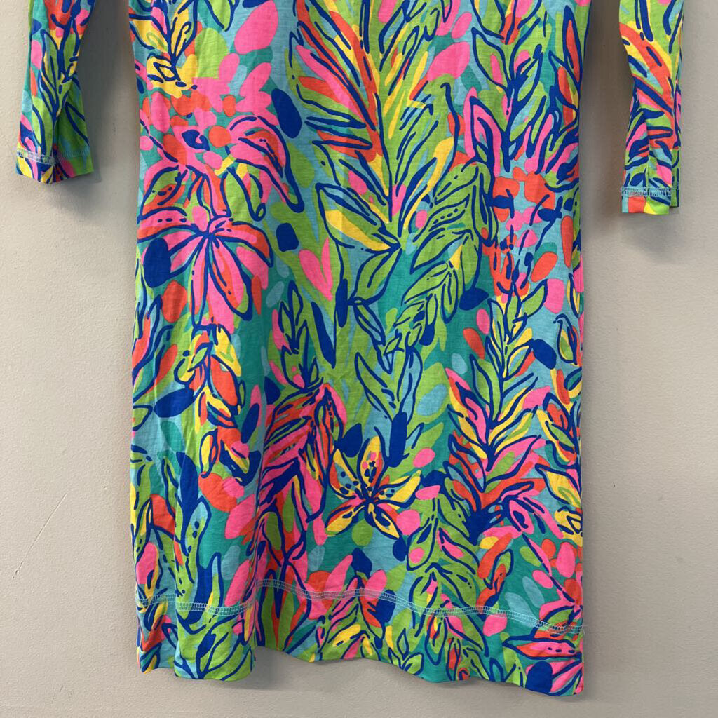 Lilly Pulitzer Palmetto Hot Spot V Neck T Shirt Dress Extra Small